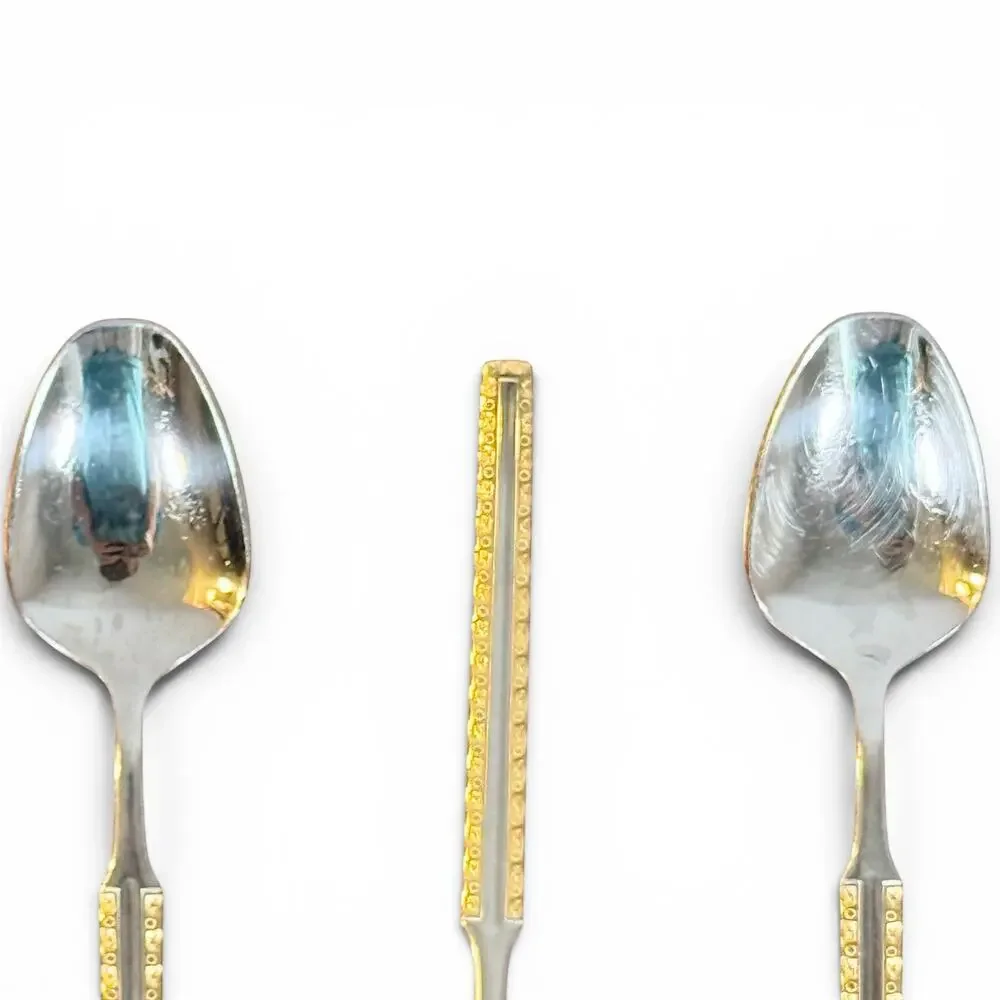 Solingen VTG Set 3 18/10 Stainless Steel & Gold Accent 5.5